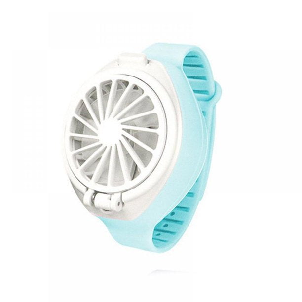 lehaha USB Rechargeable Fan with Comfortable Wrist Strap Portable Mini Fan Watch-Shaped 